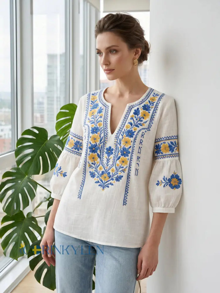 Everly - Bluse mit weicher Haptik und floralem Muster