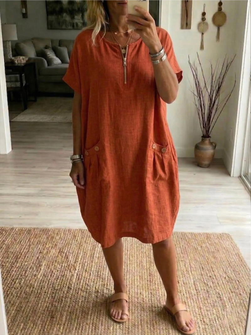 Adelise - Soft-Touch-Sommerkleid mit V-Ausschnitt