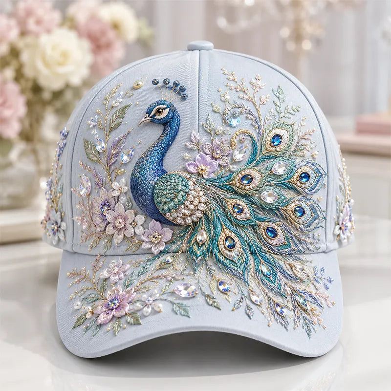 Arlena - Cap mit Blumen- und Pferdeakzenten