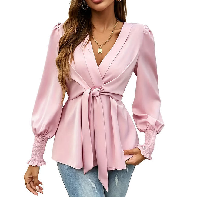 Apolline - Elegante Wickelbluse aus Satin