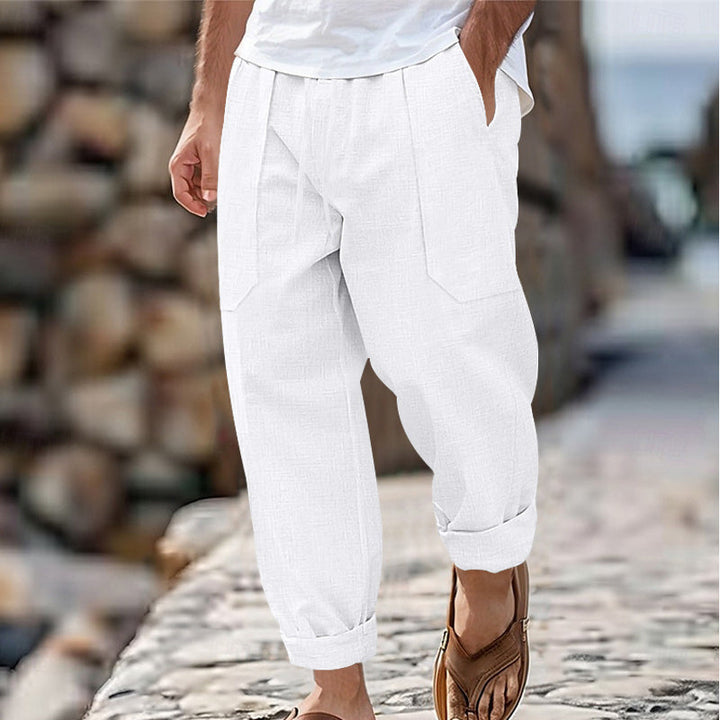 Halston - Legere Hose aus Leinenmischung