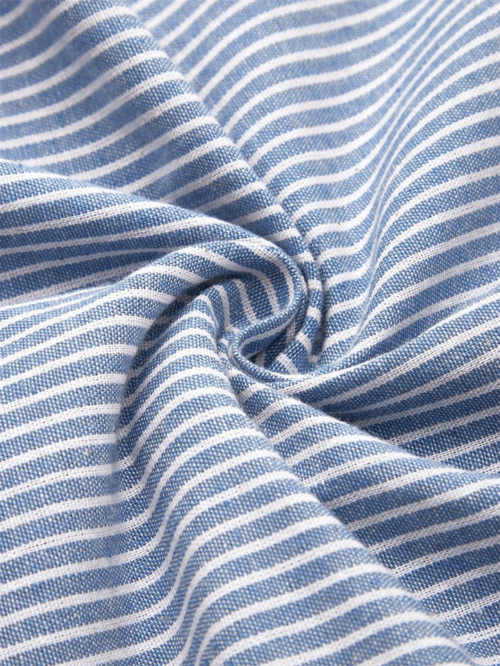 Carmina - Gestreiftes Soft-Touch-Midikleid