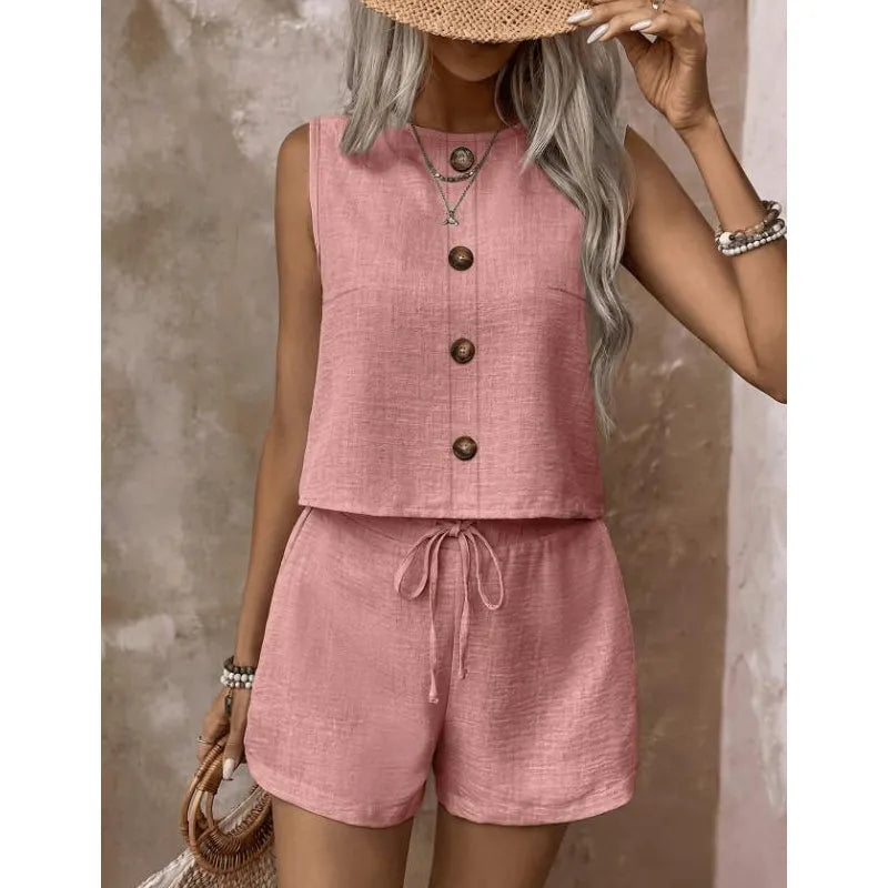 Abilene - Strukturiertes Set aus Tanktop und Shorts