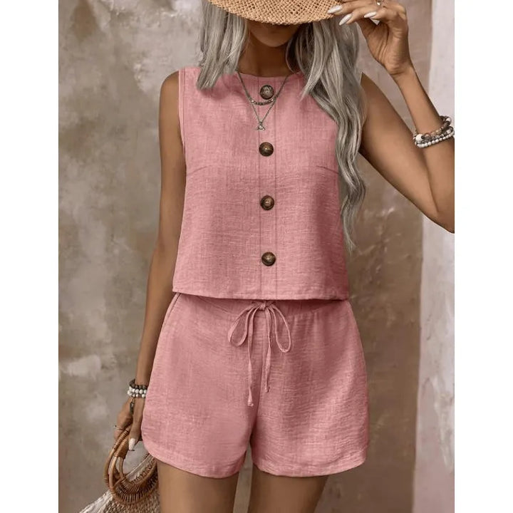 Abilene - Strukturiertes Set aus Tanktop und Shorts