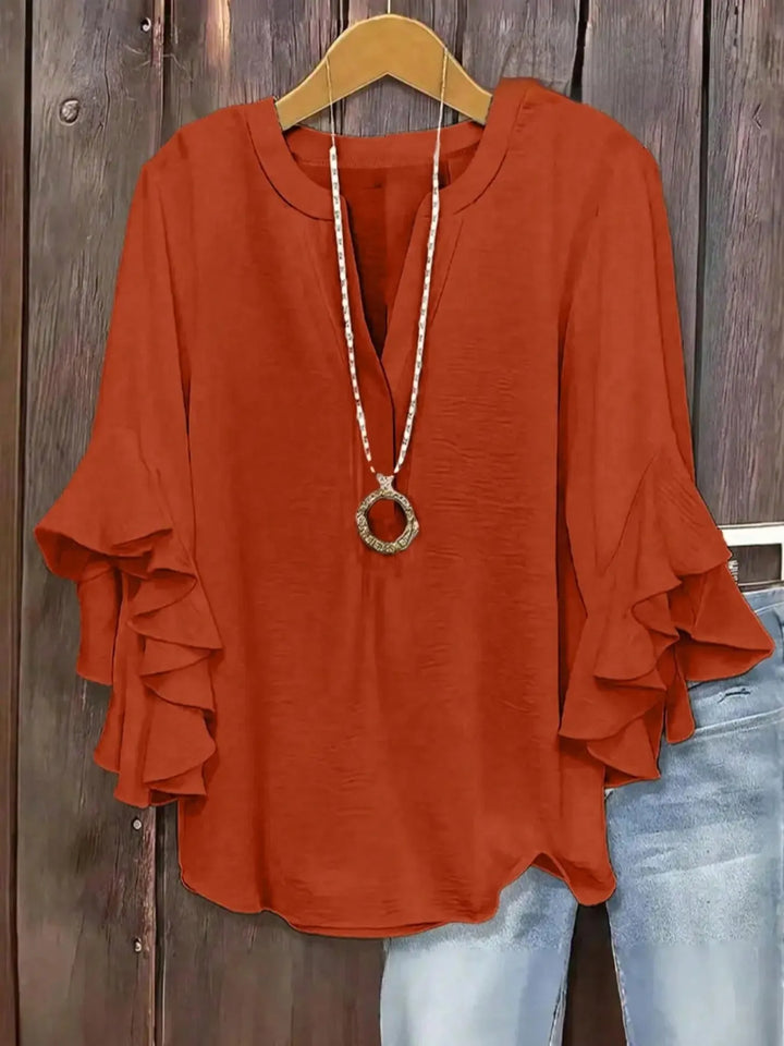 Norabelle - Elegante Bluse mit Rüschenärmeln