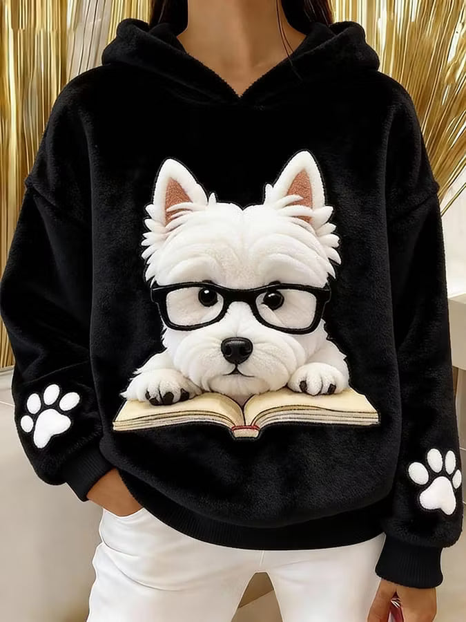 Aileen - Soft-Touch-Kapuzensweatshirt mit Grafikprint