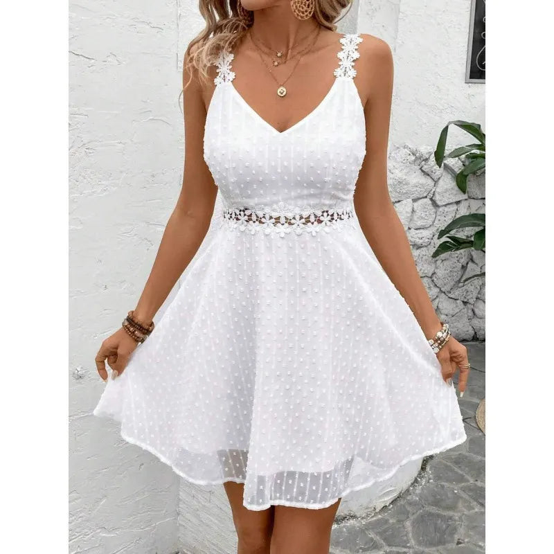 Noelline - Besticktes Minikleid mit Trägern