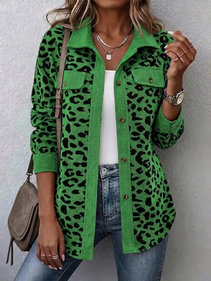 Miressia - Animal-Print-Cardigan mit Knopfleiste
