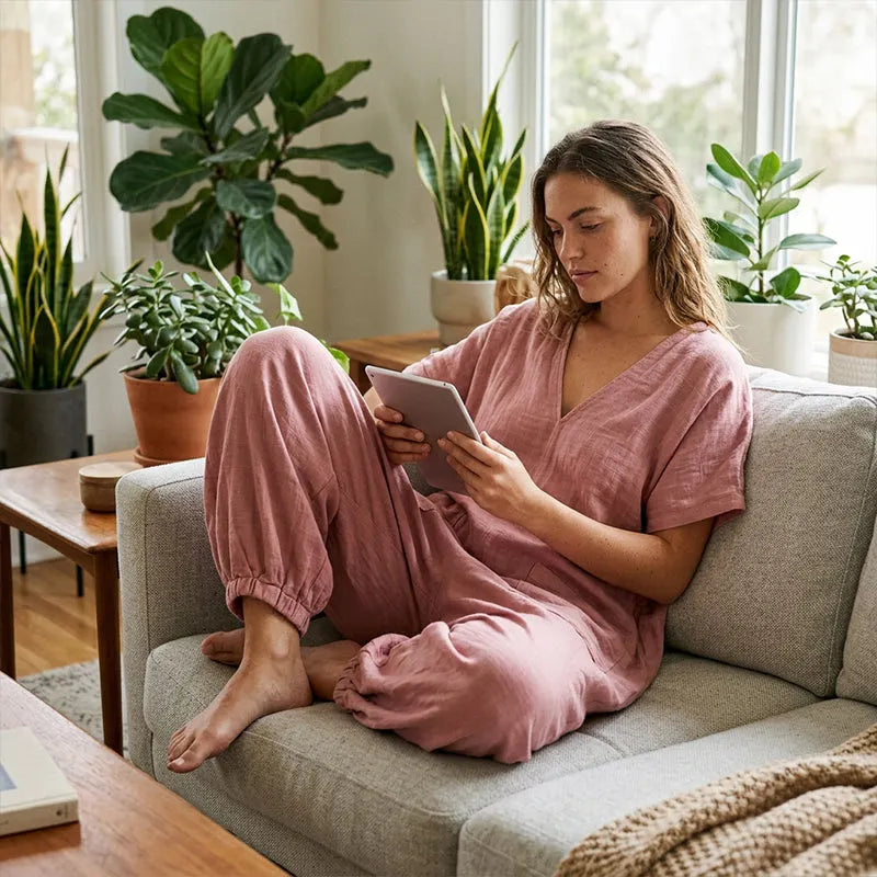 Evelisse - Lässiger Jumpsuit mit Fledermausärmeln und Taschen