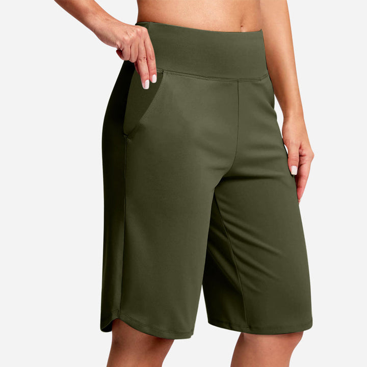 Odeliora - Hochtaillierte, komfortable Bermudashorts