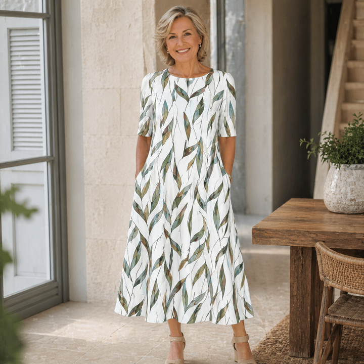 Adriah - Elegantes geblümtes Kleid