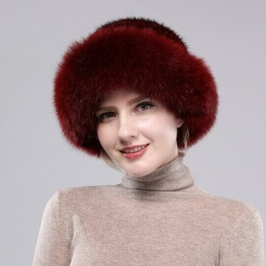 Olwen - Plüschige Kunstpelz-Wintermütze