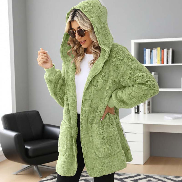 Zinnabelle - plüschiger strukturierter Kapuzen-Cardigan