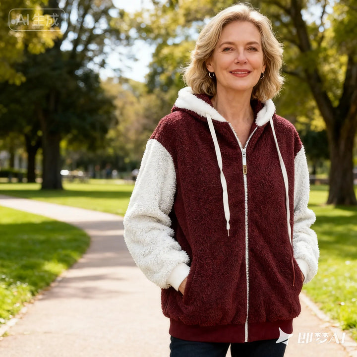 Alvenique - Soft-Touch Kapuzenjacke mit Reißverschluss