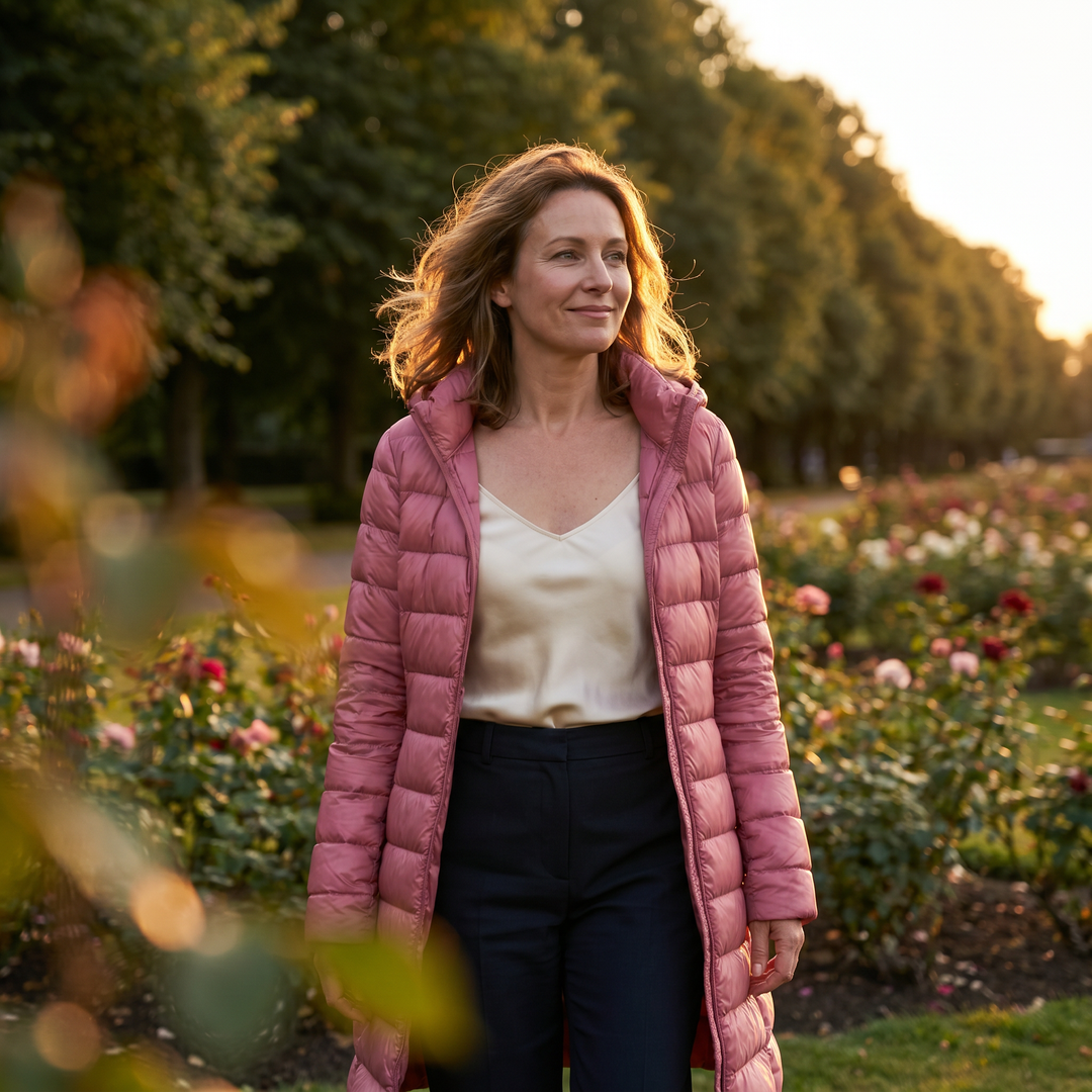 Mira - ultraleichte Longline-Pufferjacke
