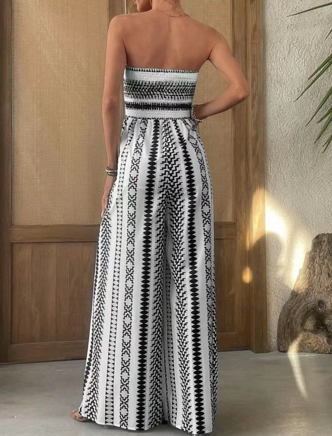 Idalia - Trägerloses bedrucktes Maxikleid