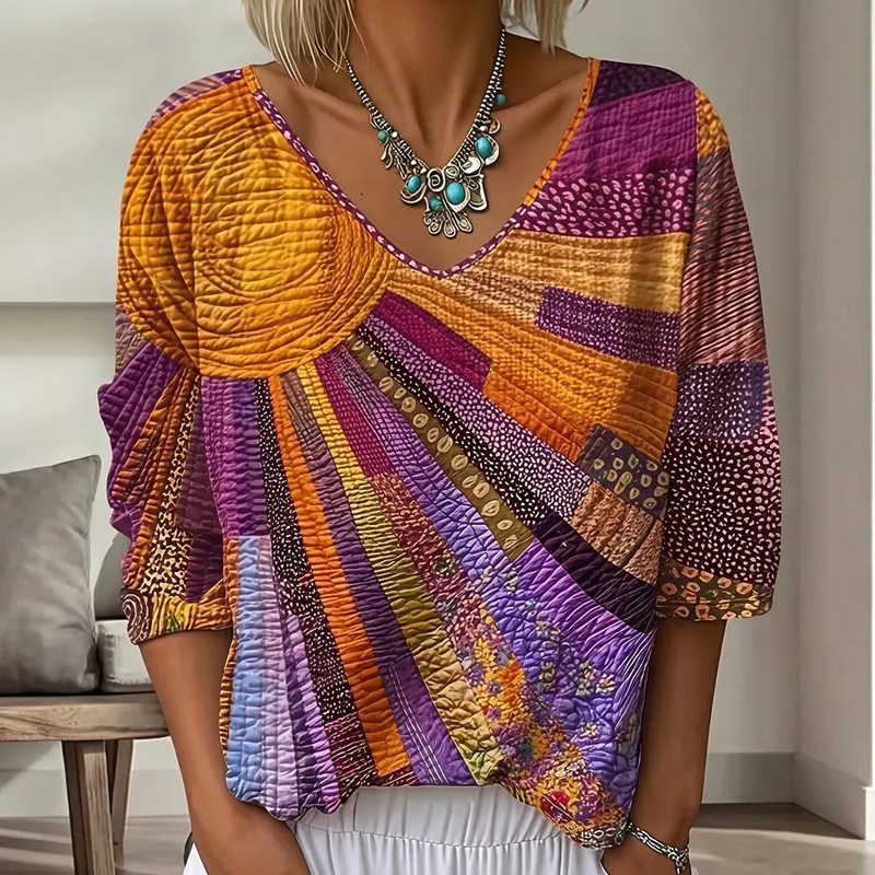 Genevielle - Strukturierte Boho-Bluse