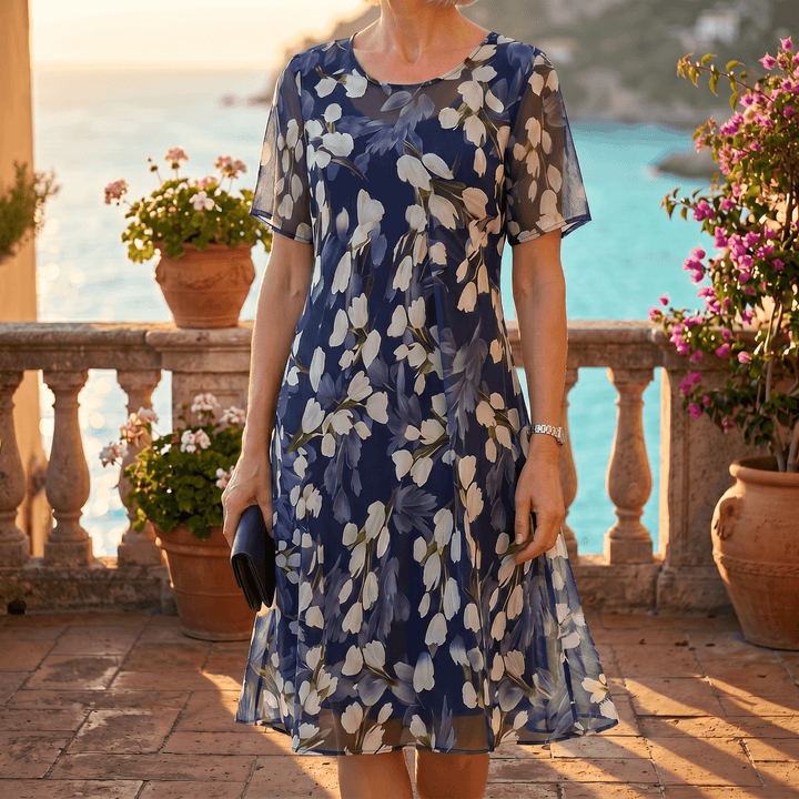 Genevora - Luftiges Midikleid mit Blumenmuster