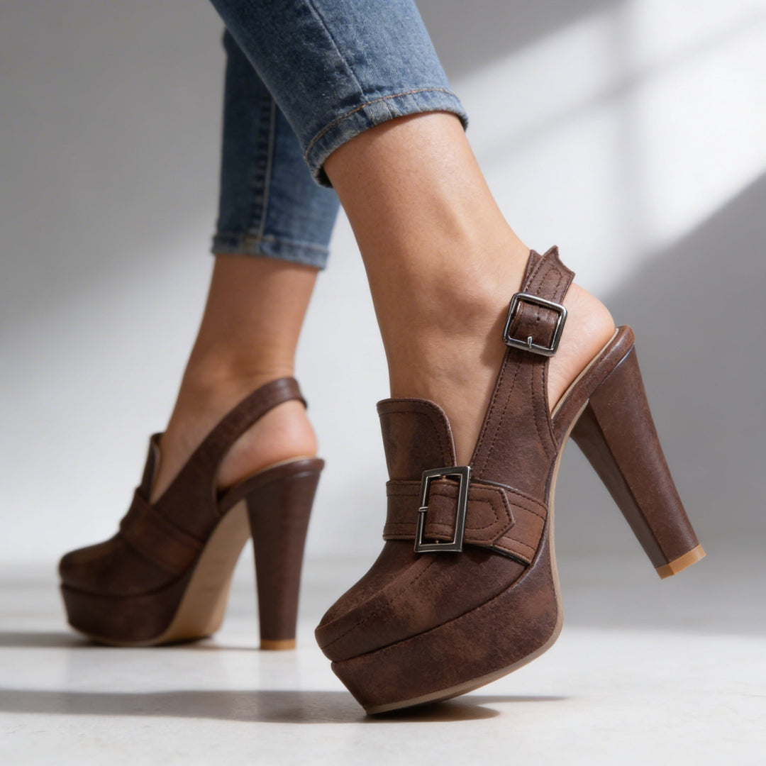Aderynne - Gepolsterte Plateau-High Heels