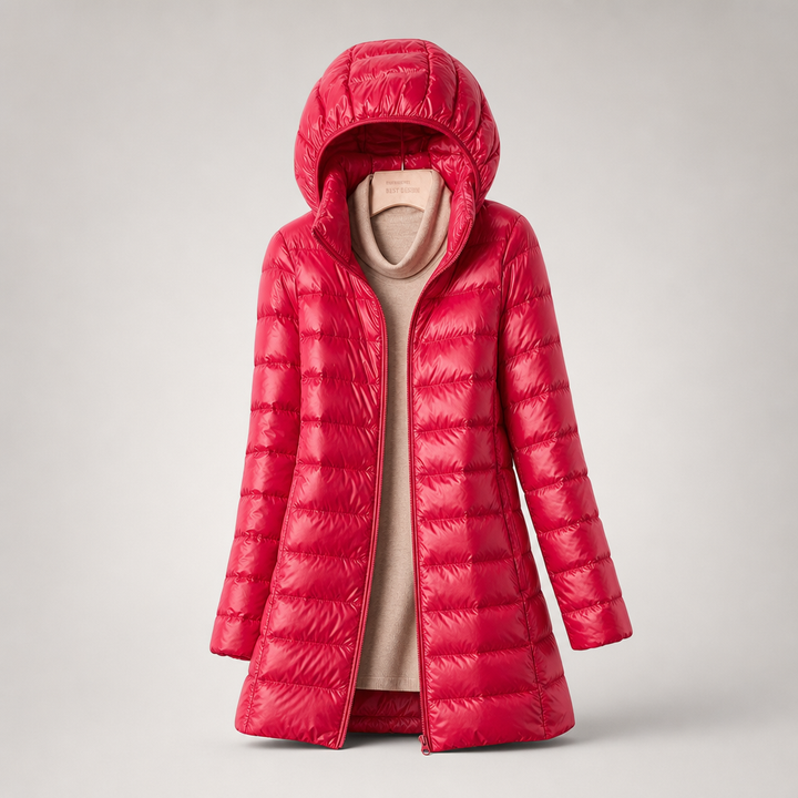 Mira - ultraleichte Longline-Pufferjacke