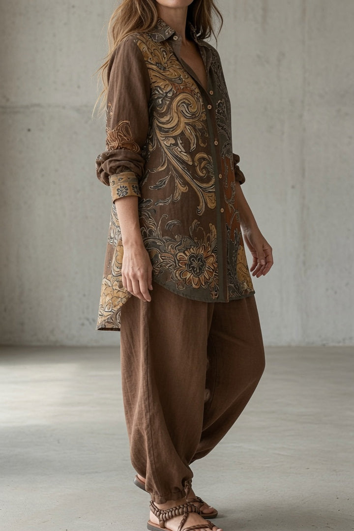 Laurienne - Atmungsaktives Set aus Hemd und Hose