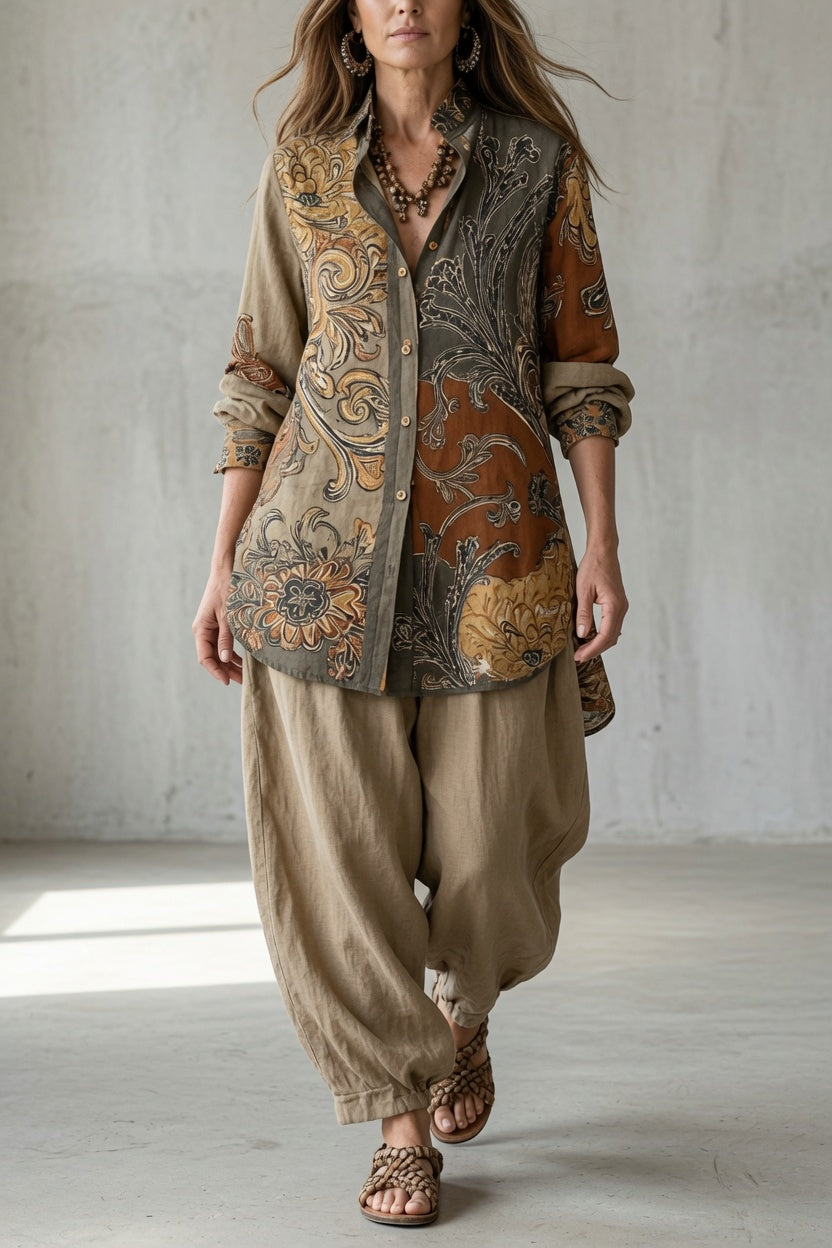 Laurienne - Atmungsaktives Set aus Hemd und Hose