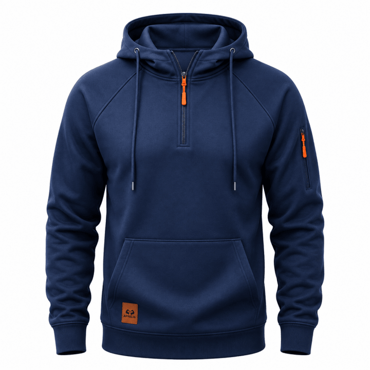 Sterling - Softtouch-Hoodie mit halbem Reißverschluss