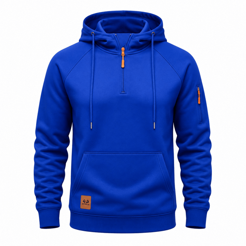 Sterling - Softtouch-Hoodie mit halbem Reißverschluss
