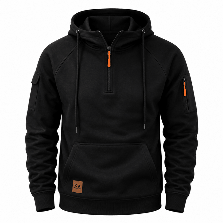 Sterling - Softtouch-Hoodie mit halbem Reißverschluss