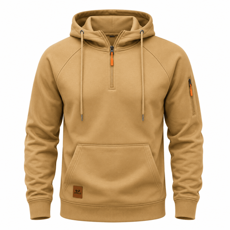 Sterling - Softtouch-Hoodie mit halbem Reißverschluss