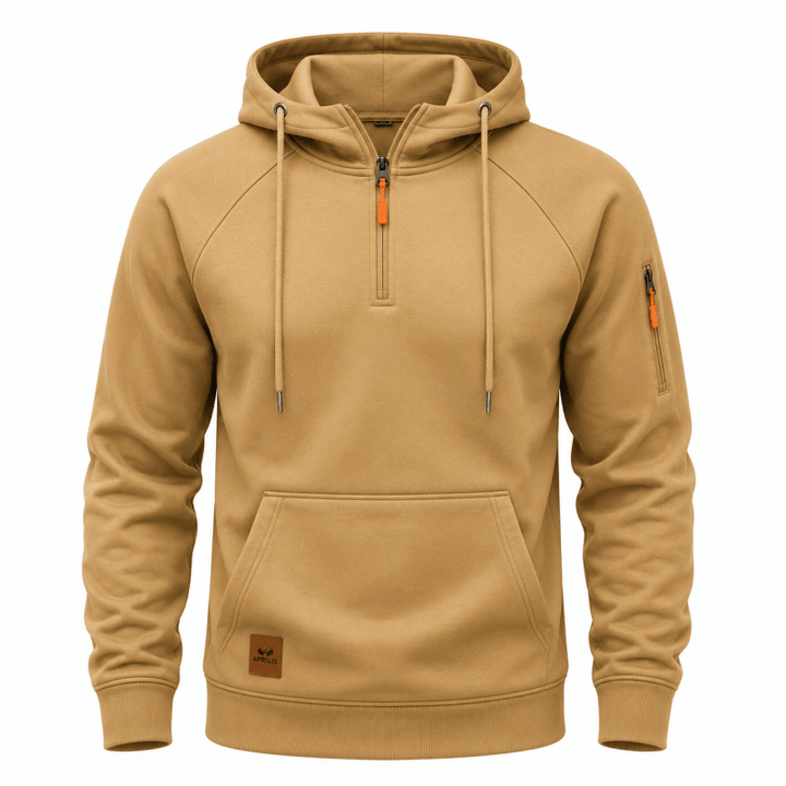 Sterling - Softtouch-Hoodie mit halbem Reißverschluss