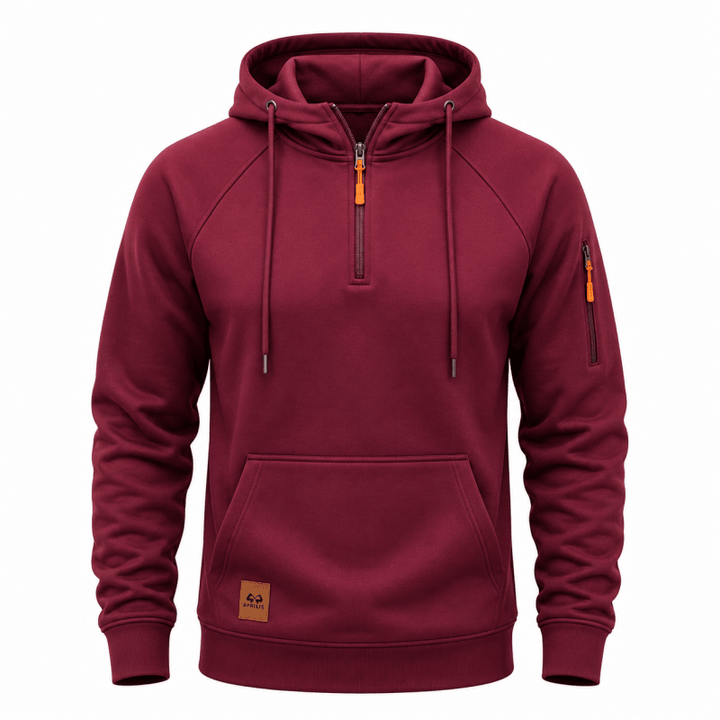 Sterling - Softtouch-Hoodie mit halbem Reißverschluss
