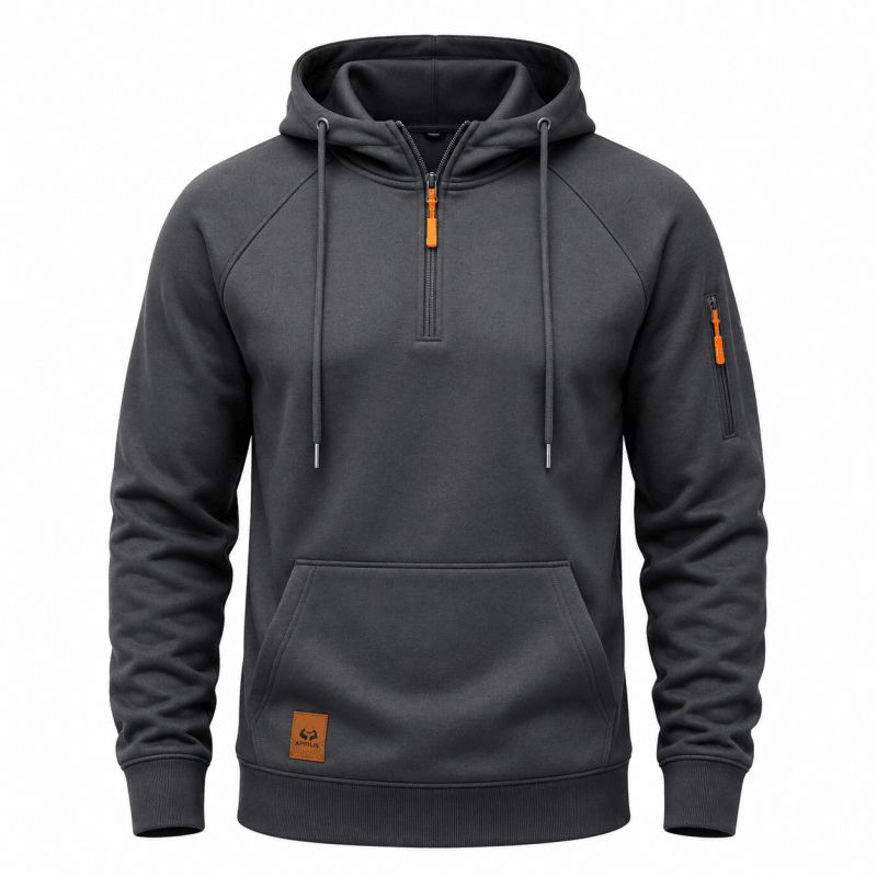 Sterling - Softtouch-Hoodie mit halbem Reißverschluss