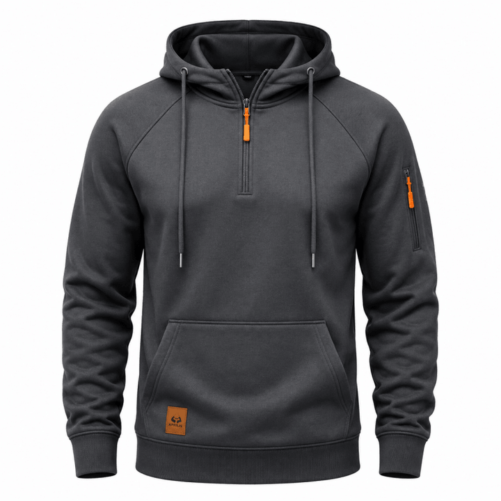 Sterling - Softtouch-Hoodie mit halbem Reißverschluss