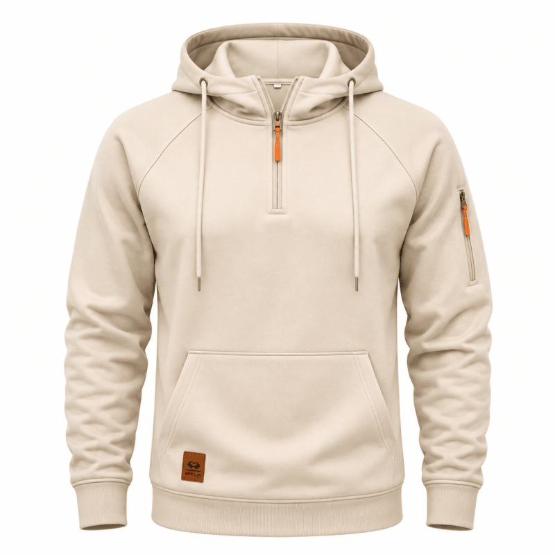 Sterling - Softtouch-Hoodie mit halbem Reißverschluss