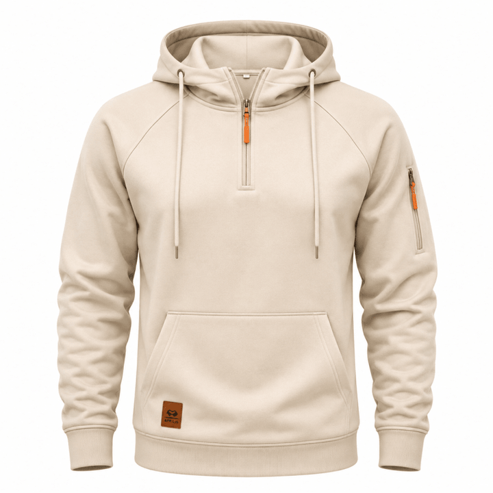 Sterling - Softtouch-Hoodie mit halbem Reißverschluss