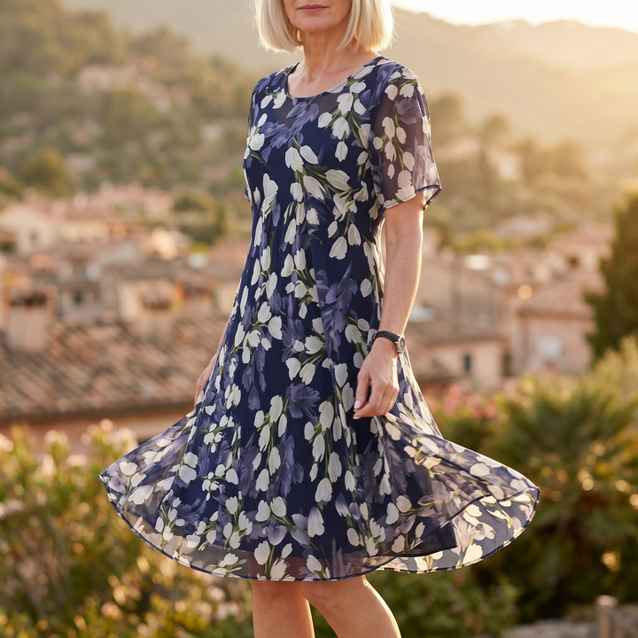 Genevora - Luftiges Midikleid mit Blumenmuster