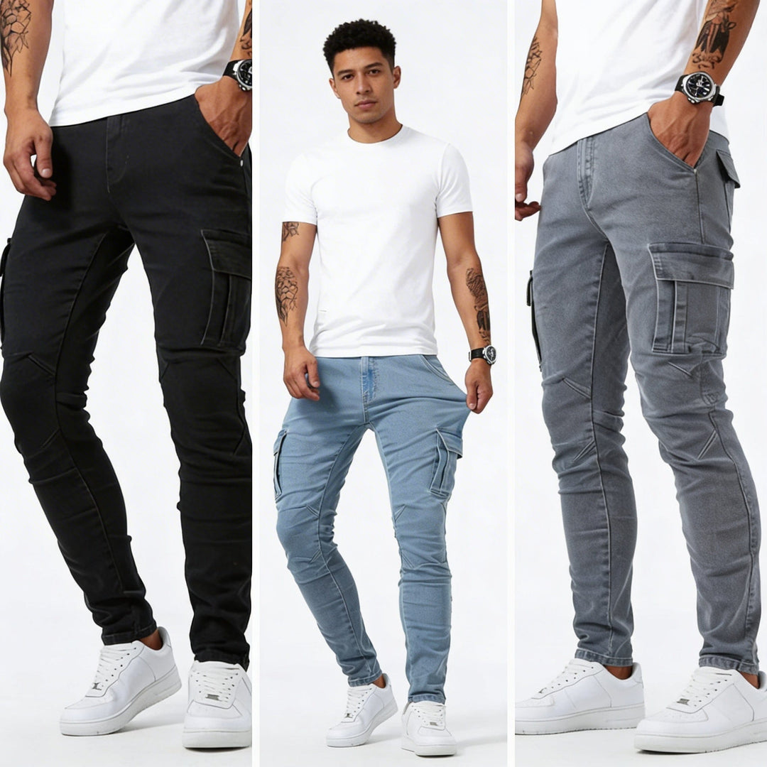 Uriah - Performance-Stretch-Cargo-Jeans