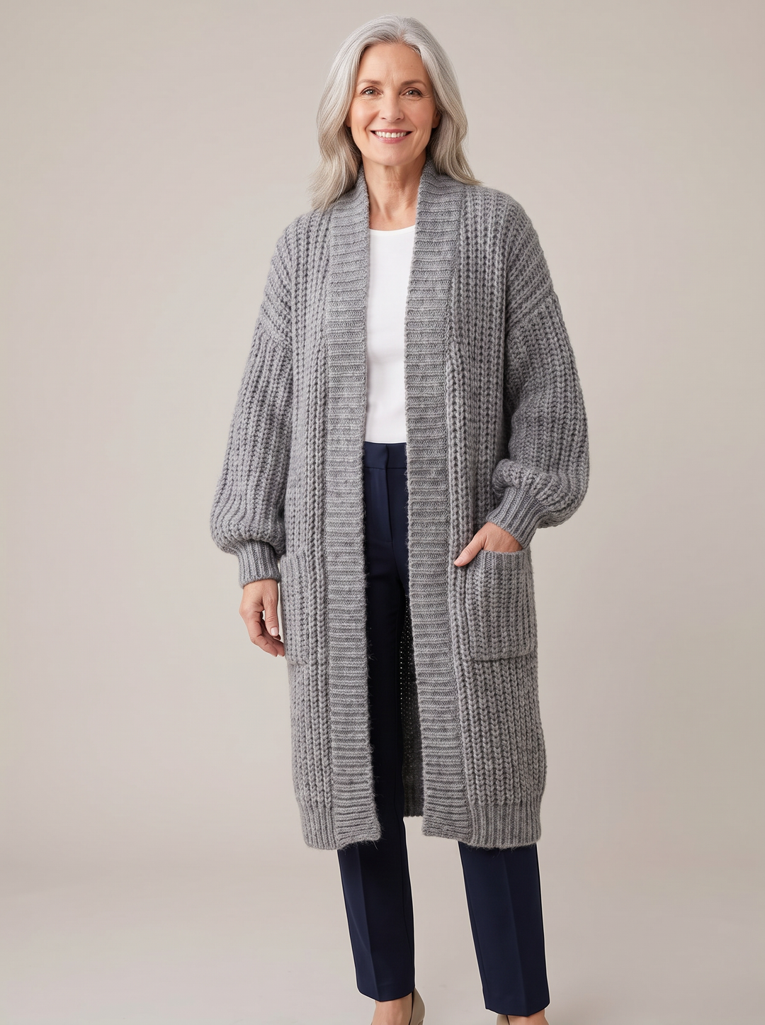 Rosalienne - Weicher Longline-Cardigan