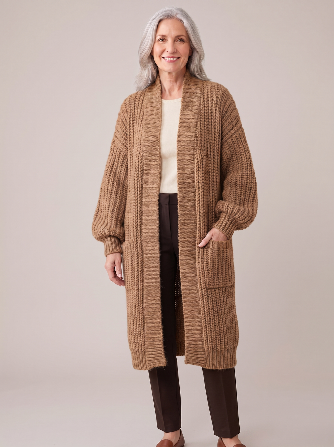 Rosalienne - Weicher Longline-Cardigan