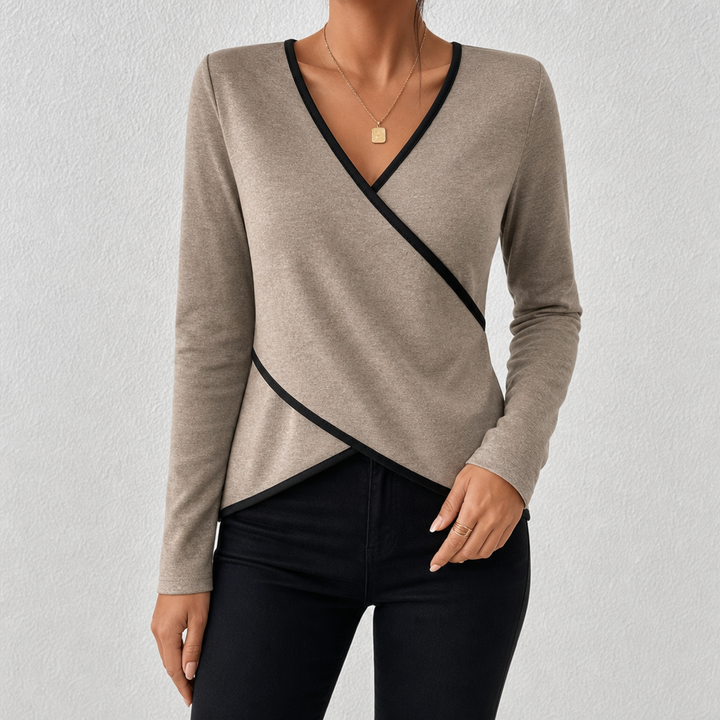 Arceline - Weichgriffiger V-Ausschnitt-Pullover
