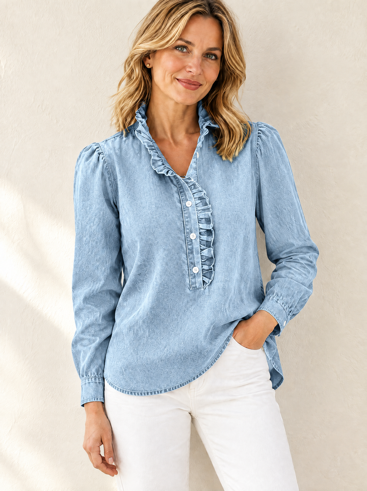 Brinna - Bluse mit zarten Rüschen