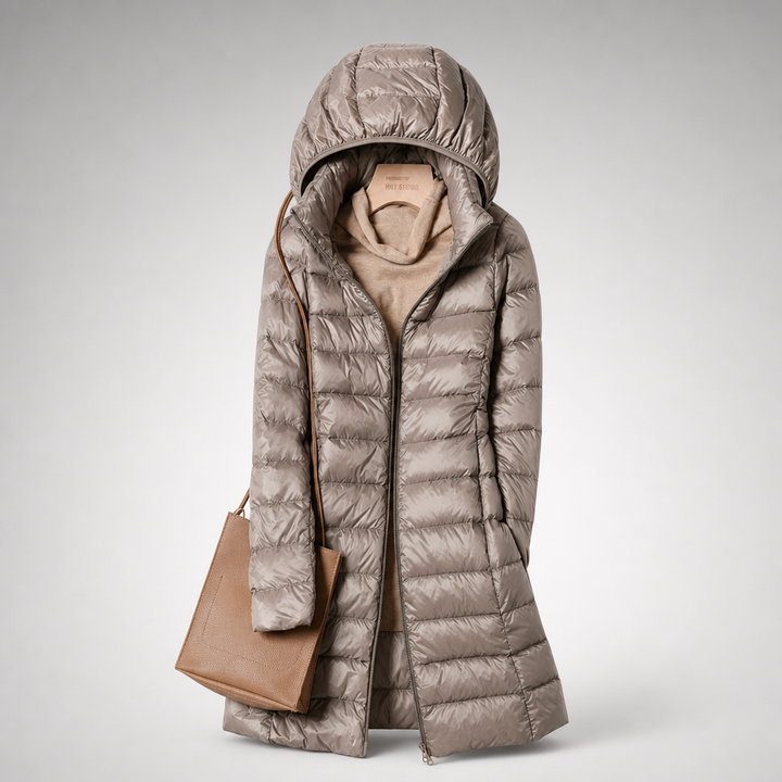 Mira - ultraleichte Longline-Pufferjacke