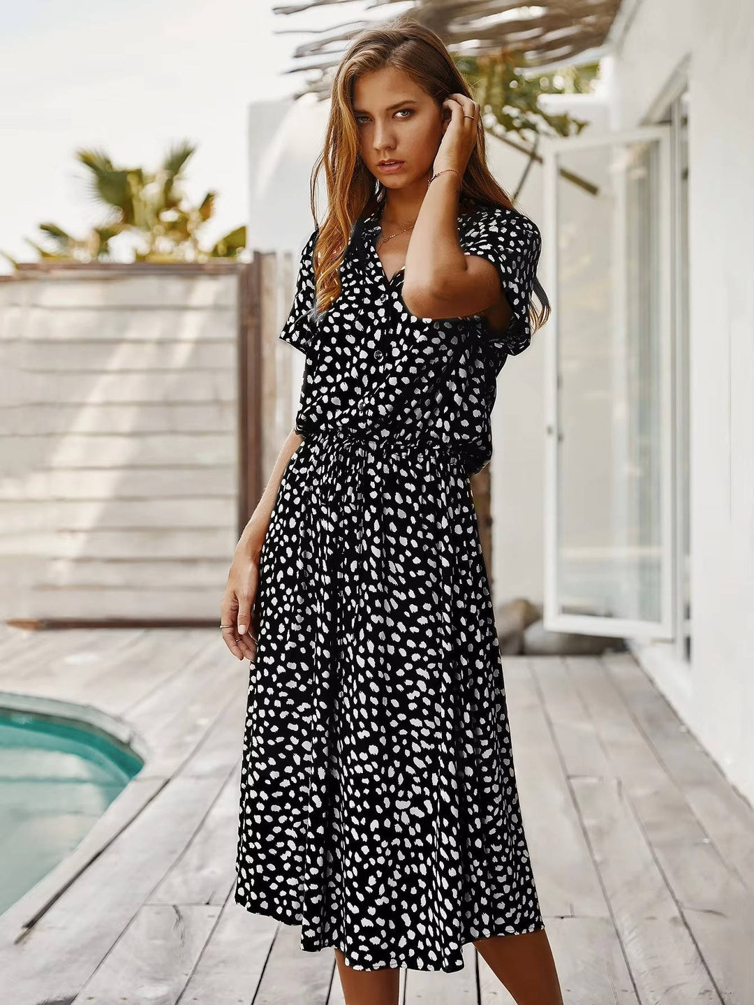 Novella - Lässiges Midi-Kleid mit Knopfleiste vorn