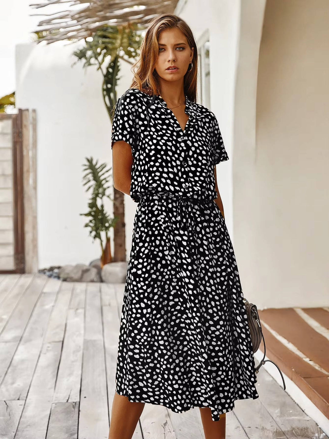 Novella - Lässiges Midi-Kleid mit Knopfleiste vorn