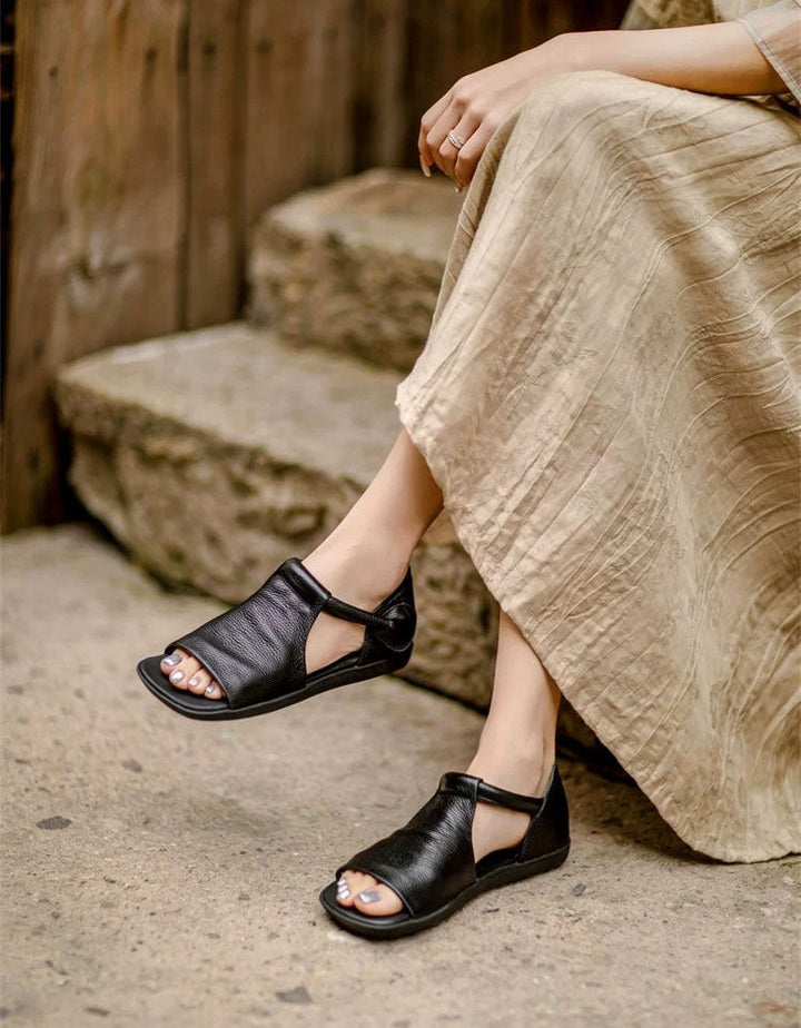 Fiorelle - Strukturierte Sandalen mit offener Zehenpartie
