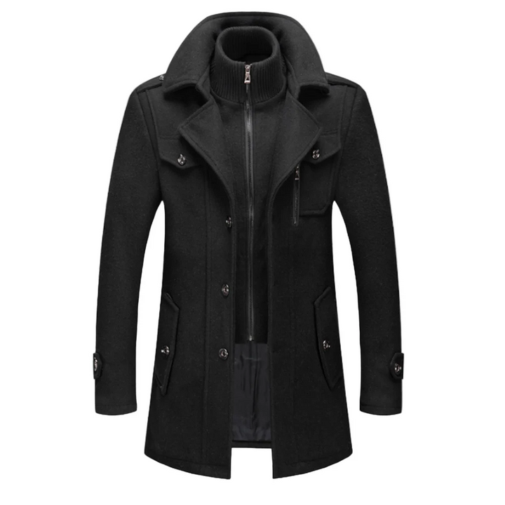 Davin - Mittellanger Lagenlook-Mantel
