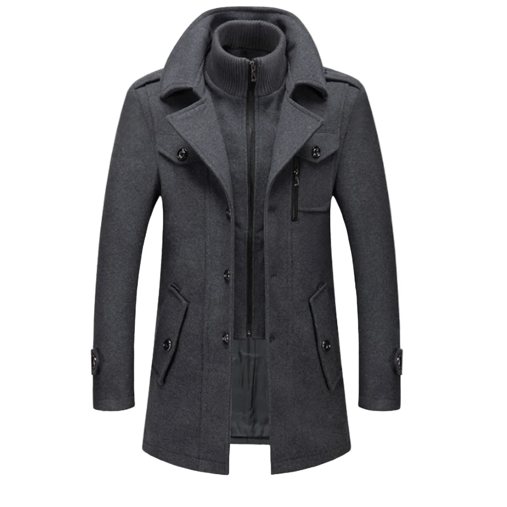 Davin - Mittellanger Lagenlook-Mantel