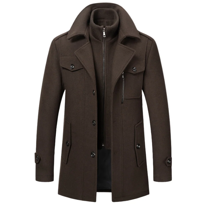 Davin - Mittellanger Lagenlook-Mantel