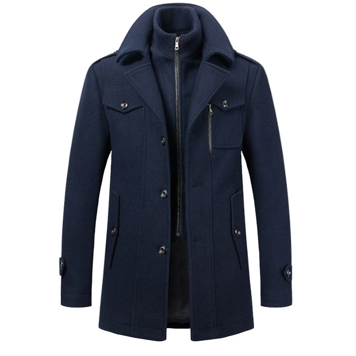 Davin - Mittellanger Lagenlook-Mantel